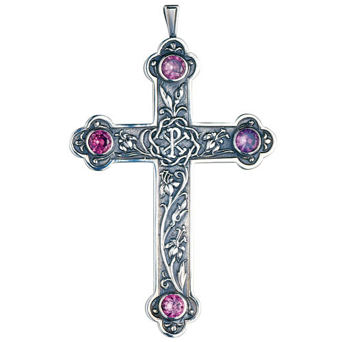 Pectoral cross in sterling silver with Chi-rho by Molina 1