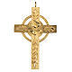 Croce pettorale Molina argento 925 dorato colomba spighe s1
