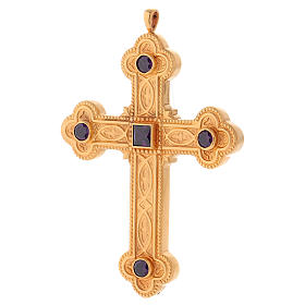 Croix pectorale trilobée Molina argent 925 doré