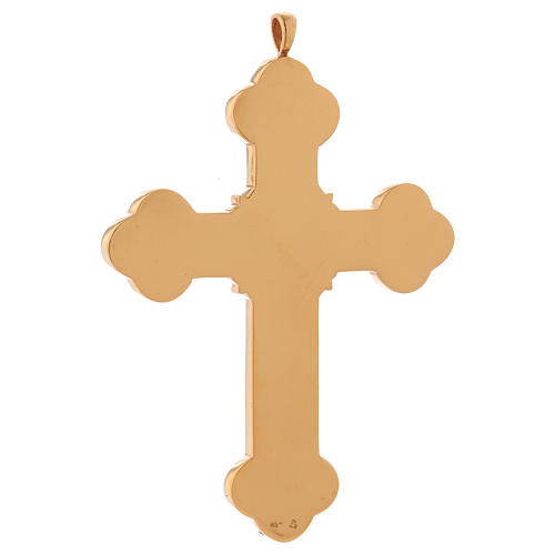 Croix pectorale trilobée Molina argent 925 doré 4