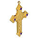 Cruz pectoral Molina en plata de ley dorada s3