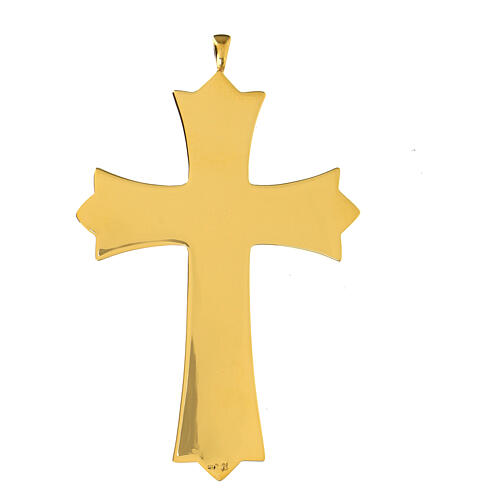 Cruz bispo Molina prata 925 dourada decorada IHS 4