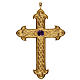 Croix pectorale pierre centrale Molina argent 925 doré s1