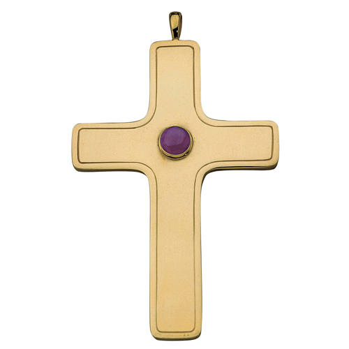 Simple pectoral cross in sterling silver, Molina 1