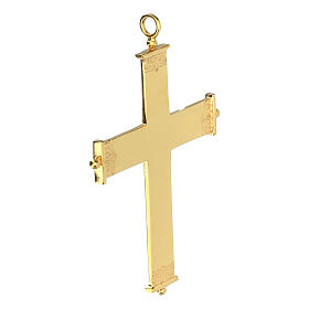 Croix pectorale extrémités décorées Molina argent 925 doré
