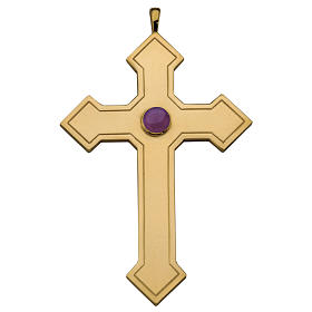 Croix pour évêque pointue Molina argent 925 doré