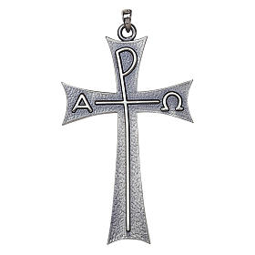 Croix évêque Alpha Oméga Molina argent 925