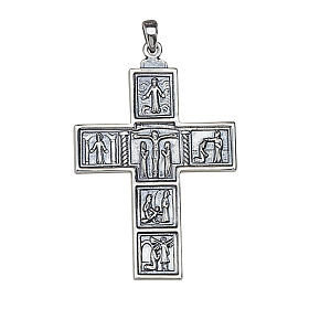Molina cross for the neck, 6.3x4.5cm in sterling silver