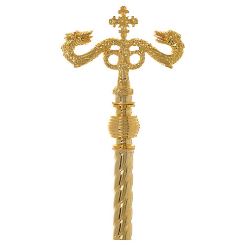 Crozier in gold-plated brass with case 1