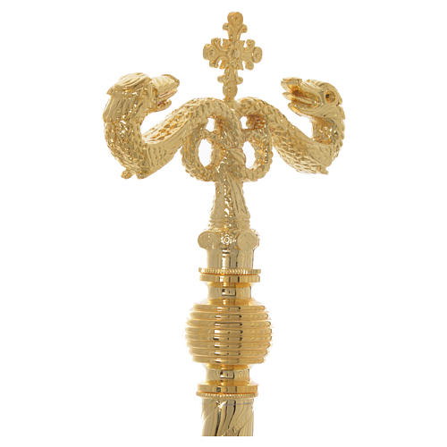 Crozier in gold-plated brass with case 2