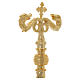 Pastoral staff in gold-plated brass with case s2