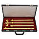 Pastoral staff in gold-plated brass with case s4