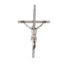 Krzyż pektoralny posrebrzany krucyfiks 10x6.5 cm s1