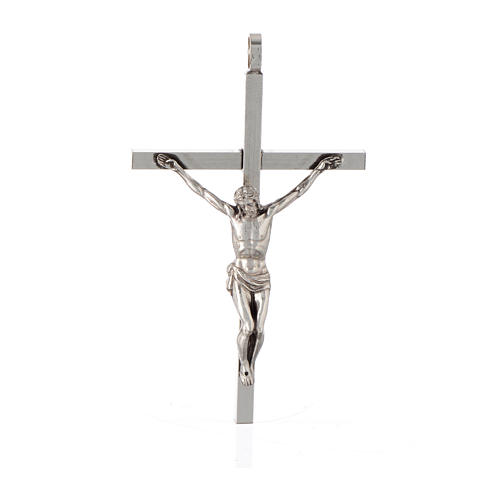 Krzyż pektoralny posrebrzany krucyfiks 10x6.5 cm 1