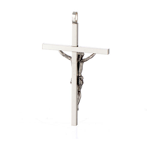 Krzyż pektoralny posrebrzany krucyfiks 10x6.5 cm 2