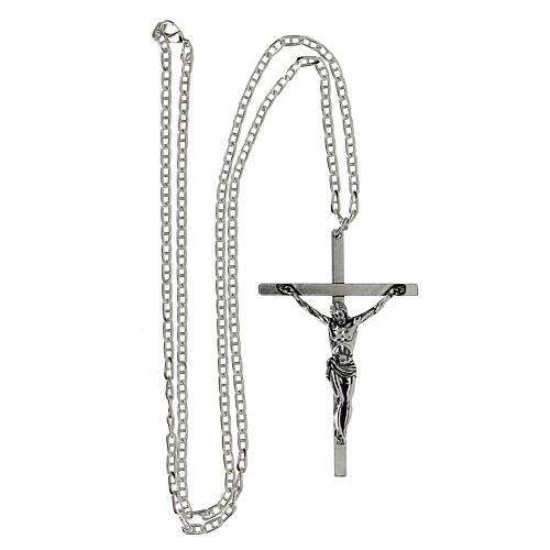 Krzyż pektoralny posrebrzany krucyfiks 10x6.5 cm 5