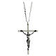Cruz bispo prateada crucifixo 10x6,5 cm s1