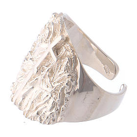 Anello vescovile argento 925 Gesù SS. Pietro e Paolo s3