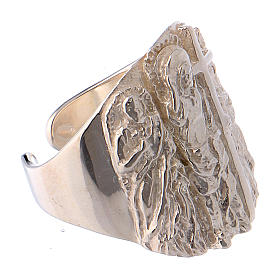 Anello vescovile argento 925 Gesù SS. Pietro e Paolo s4
