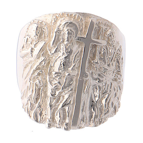 Pierścień biskupi srebro 925 Jezus Święci Piotr i Paweł 2