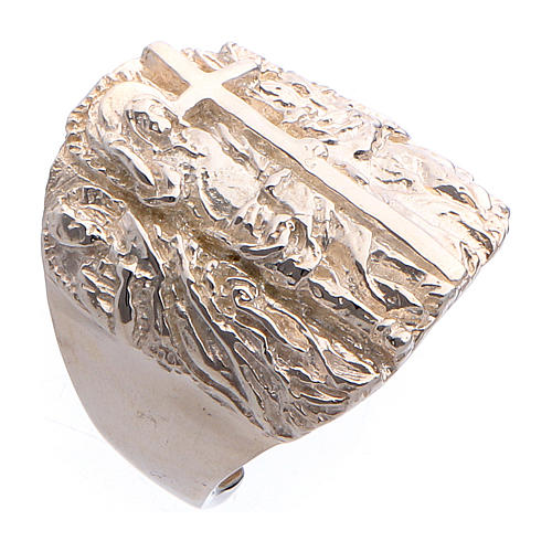 Bishop ring silver 925 Jesus, St. Peter and St. Paul 1
