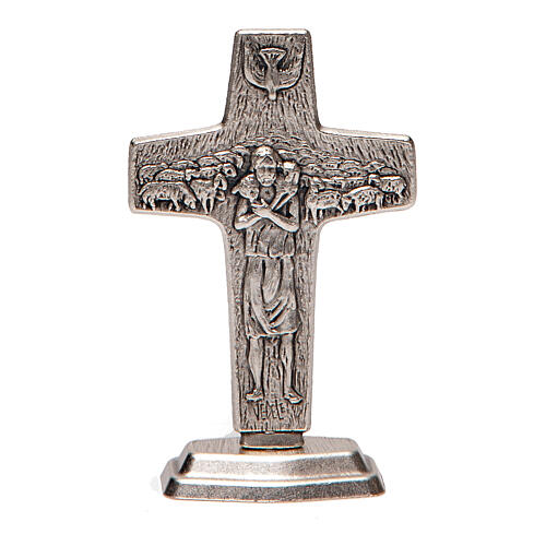 Croix Bon Pasteur de Pape François avec base 1