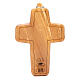 Krzyż pektoralny metal drewno oliwne 12x8.5 cm s2