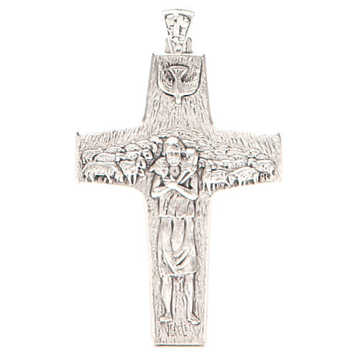 Croix pectorale Bon Pasteur métal 10x7 cm 1