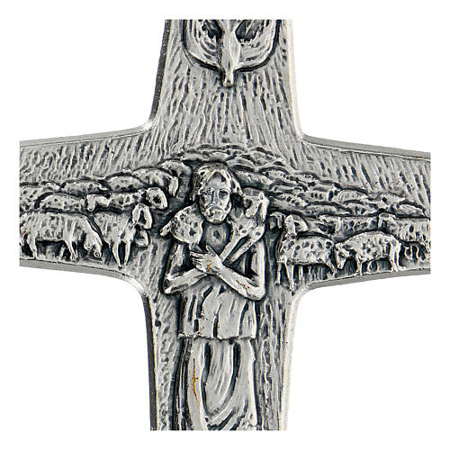 Croix pectorale Bon Pasteur métal 10x7 cm 2