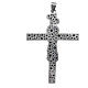Cruz bispo crucifixo em prata 925 brunida 8,5x6,5 cm s2