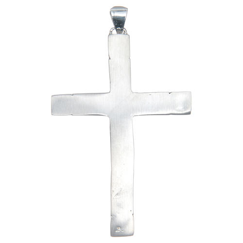 Croce pettorale Crocefisso bicolore Argento 925 2