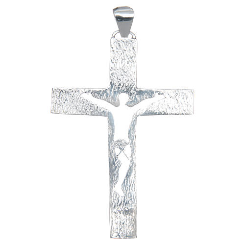 Pectoral cross with perforated body in sterling silver 2