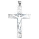 Pectoral cross with perforated body in sterling silver s2
