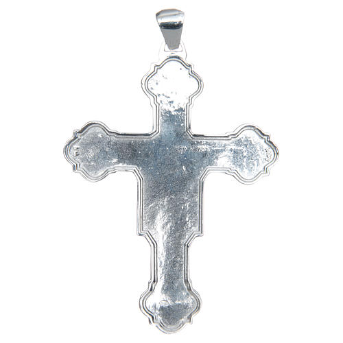Cruz peitoral crucifixo prata 925 estilo bizantino 2