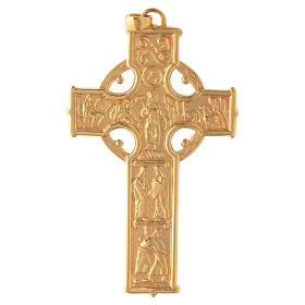 Cruz pectoral Molina plata 925 dorada estilo céltico