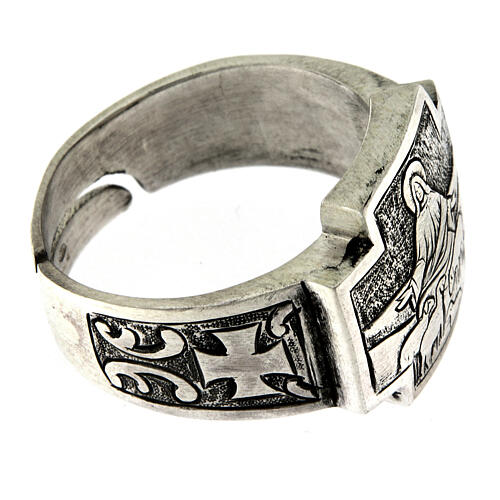 Good Shepherd ring, 925 silver with antique finish 4