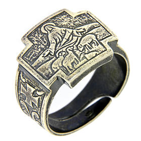 Articoli vescovili: Anello Buon Pastore Argento 925 anticato