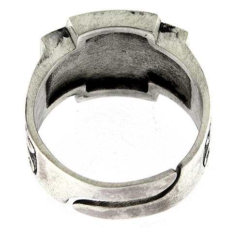Pierścień Dobry Pasterz, srebro 925, wyk. antykowane 5