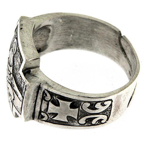Good Shepherd ring in antiqued 925 silver 3