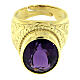 Bischofsring, mit Amethyst, 925er Silber vergoldet s2