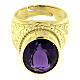 Ring with amethyst, 925 silver with gold bath s2