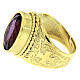 Ring with amethyst, 925 silver with gold bath s3