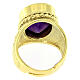 Ring with amethyst, 925 silver with gold bath s4