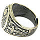 Pax symbol ring in antiqued 925 silver s4