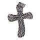 Pectoral cross with body of Christ, leaf pattern, burnished 925 silver s2