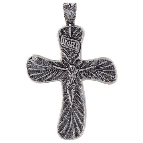 Cruz pectoral Crucifijo hoja Plata 925 bruñido 1