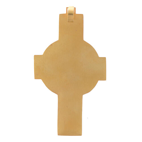 Pectoral cross with body of Christ, Celtic style, gold plated 925 silver 3