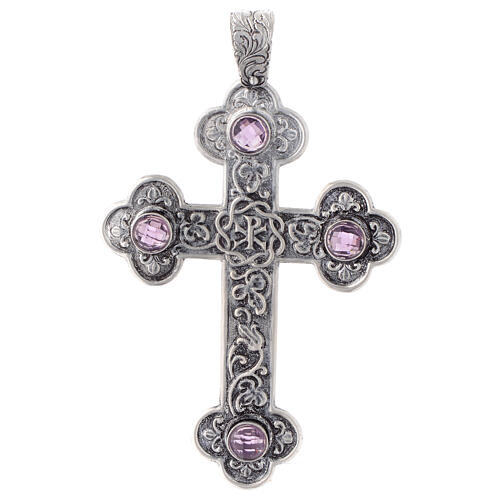 Pectoral cross with amethyst, 925 silver 1