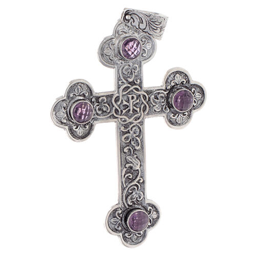 Pectoral cross with amethyst, 925 silver 2