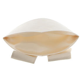 Mitre blanc ivoire laine soie Jacquard s7